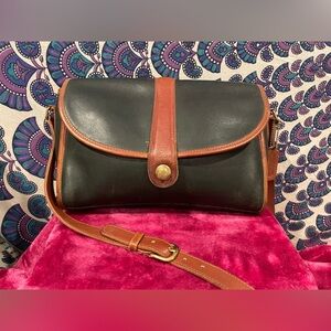 Vintage coach forest green spectator roll bag